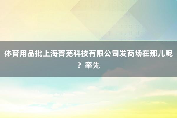 体育用品批上海菁芜科技有限公司发商场在那儿呢?率先